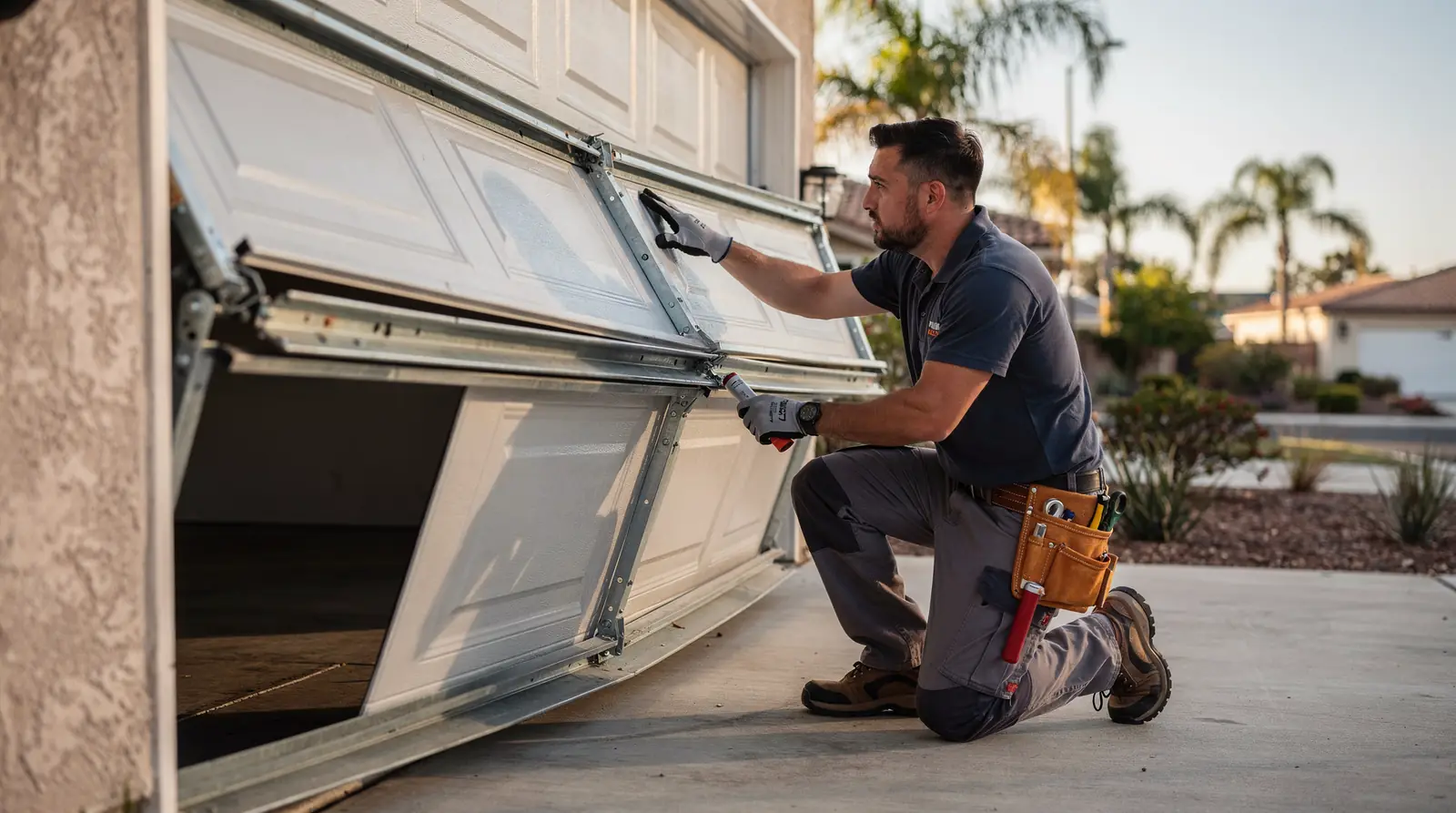 If your garage door wont close when sunny but works fine at other times, sunlight